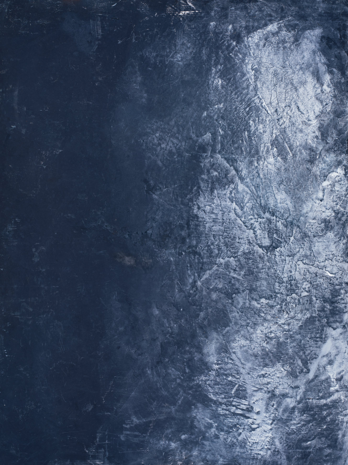 Dark and Stormy vinyl backdrop. Vinyl image is of a deep blue textured plaster surface with strokes of steel gray and a cool toned white