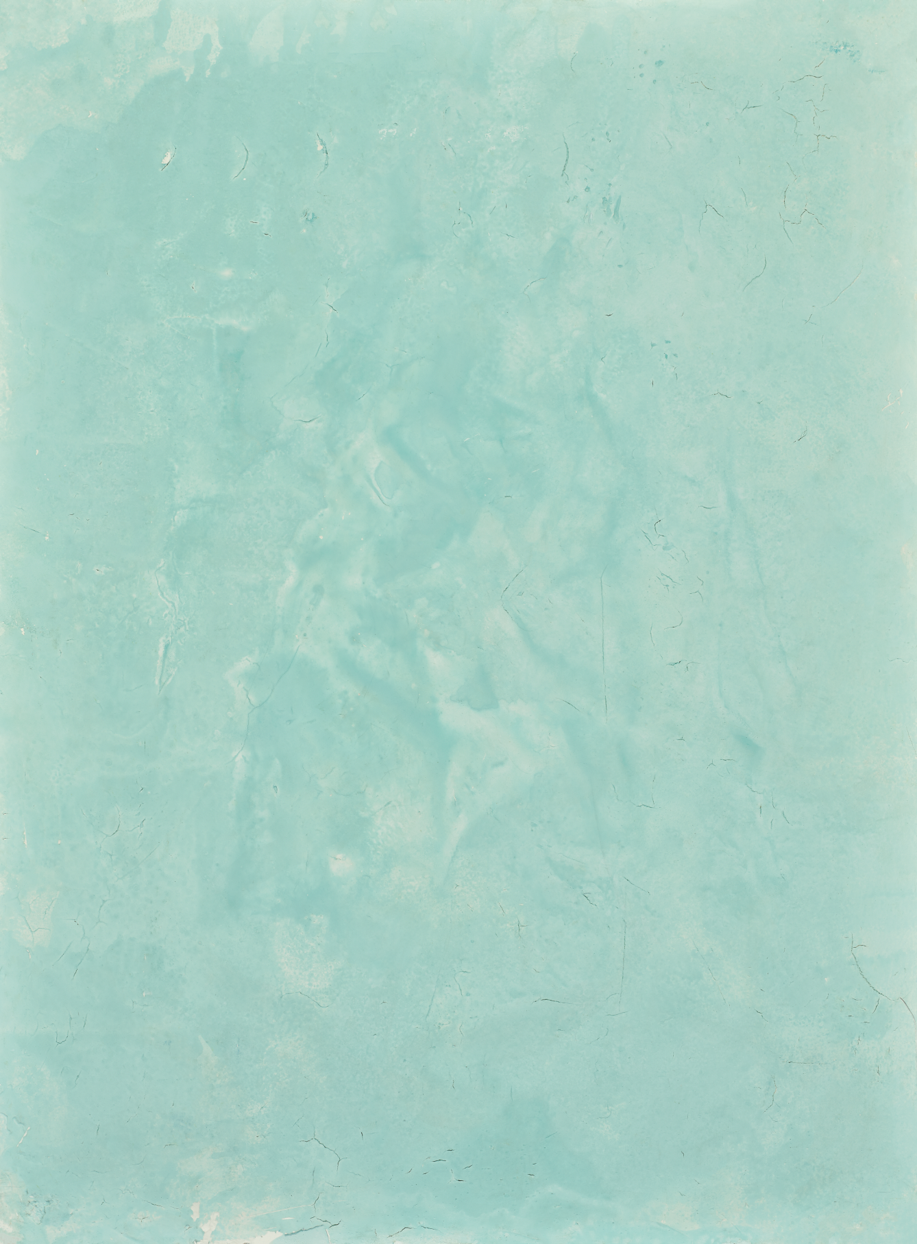 Floating vinyl backdrop. Vinyl image is of a minty blue and cream colored textured plaster surface