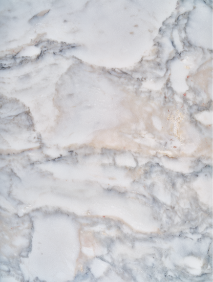 Calacatta Cremo vinyl photography backdrop. Cool toned white stone vinyl backdrop, perfect for food, drink, and vinyl photography.