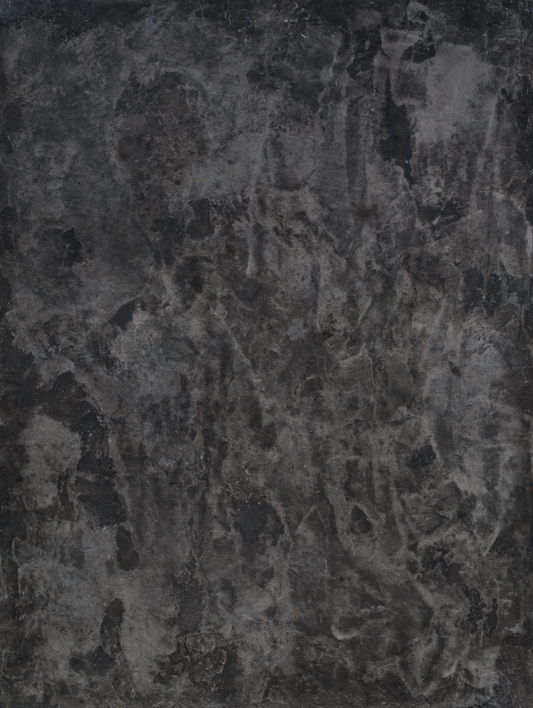 Charcoal vinyl backdrop. Vinyl image is of light gray, dark gray, and black textured plaster surface.