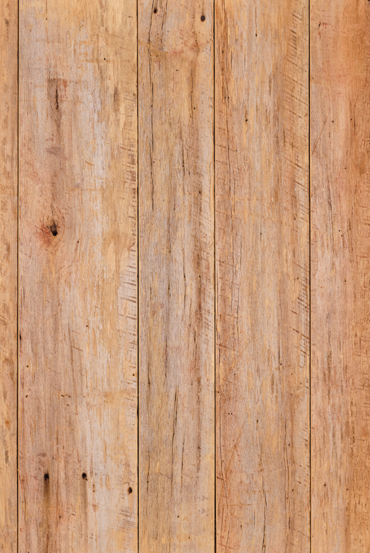 Bolinas vinyl backdrop. Vinyl image is of warm toned natural textured wood planks perfect for food, drink, and product photography.
