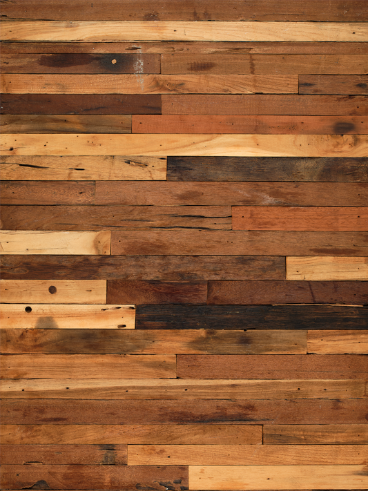 varied warm colored wood slat background