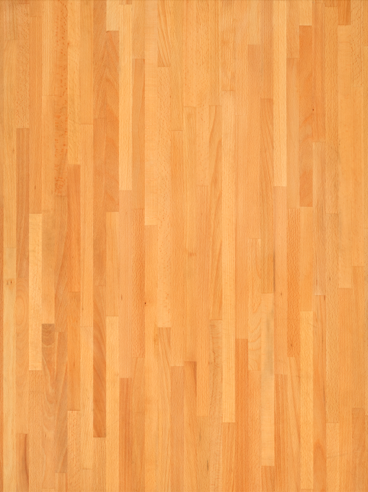 Vinyl backdrop of warm toned butcher block surface