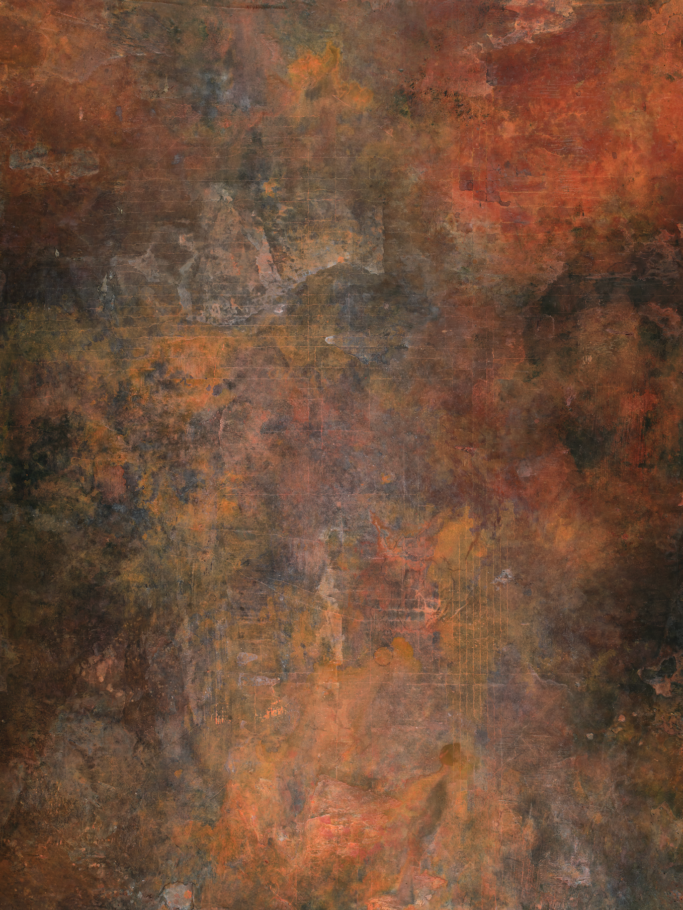 Metal rusted orange and grey