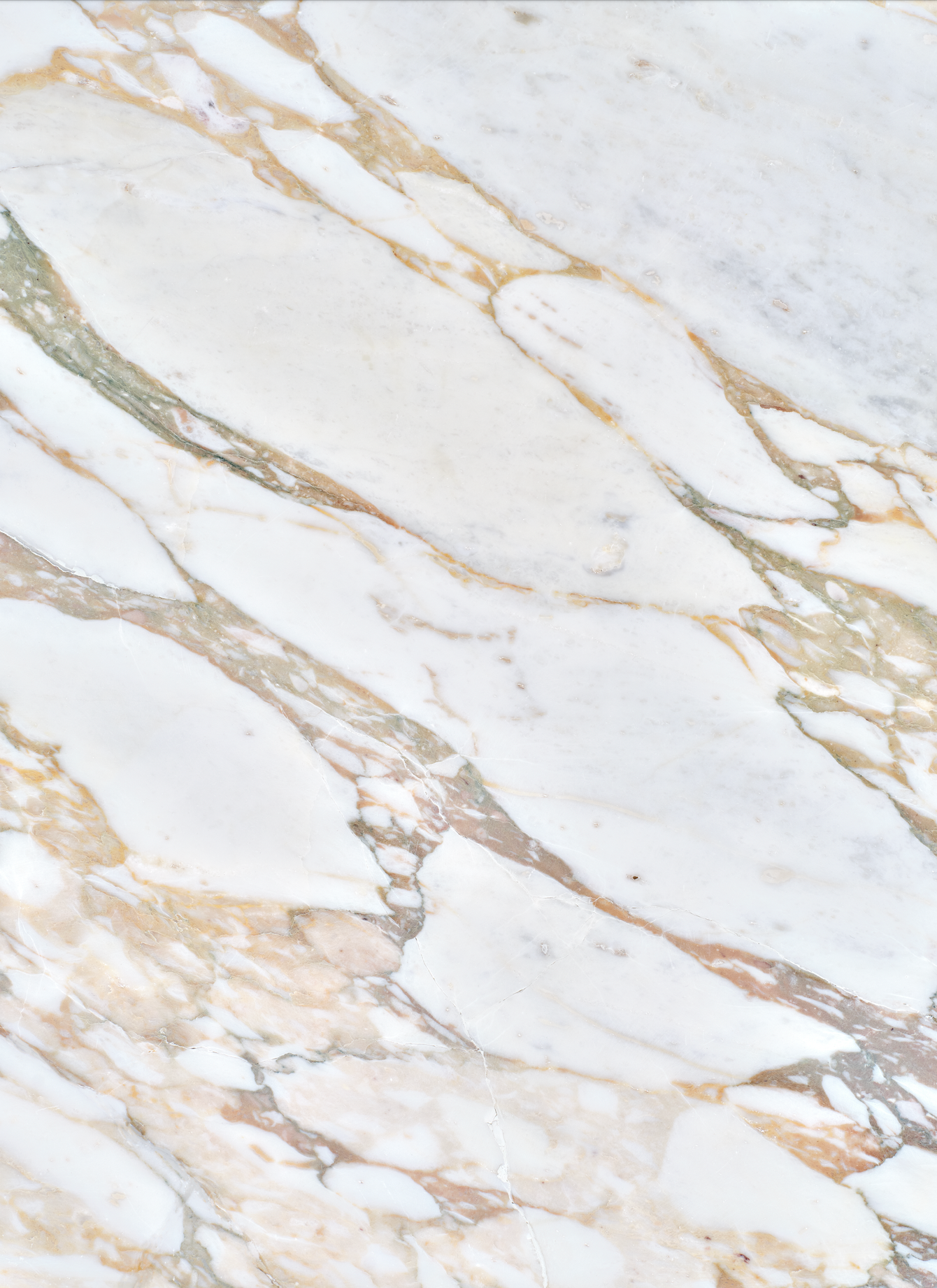 Cool toned white marble stone surface with grey and brown streaks