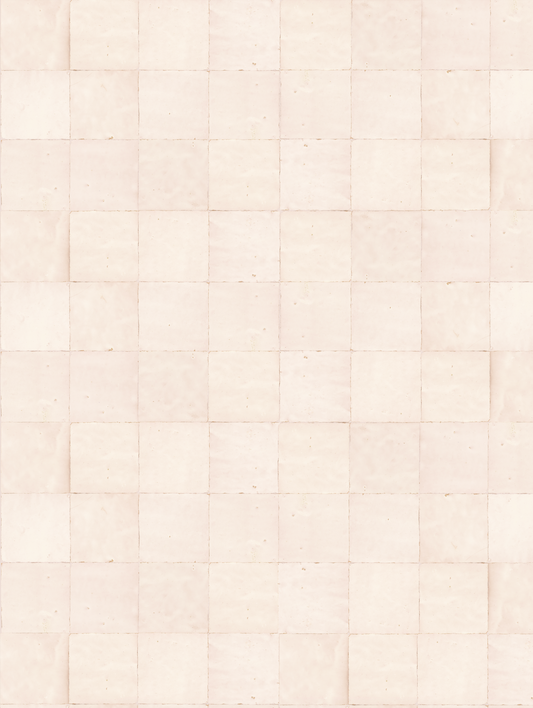 Cool toned white square tile backdrop