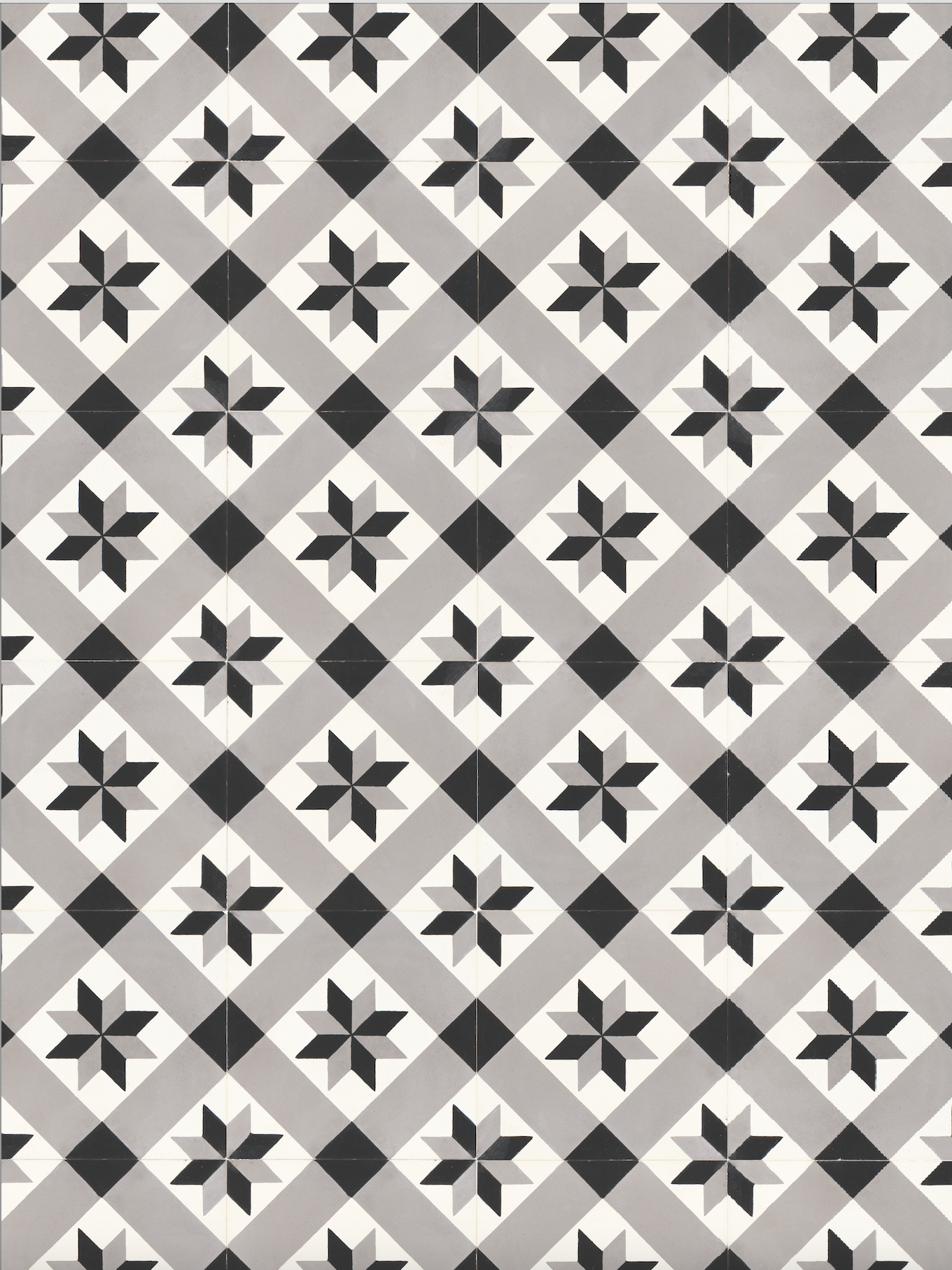 Vinyl backdrop of black and white and grey tile