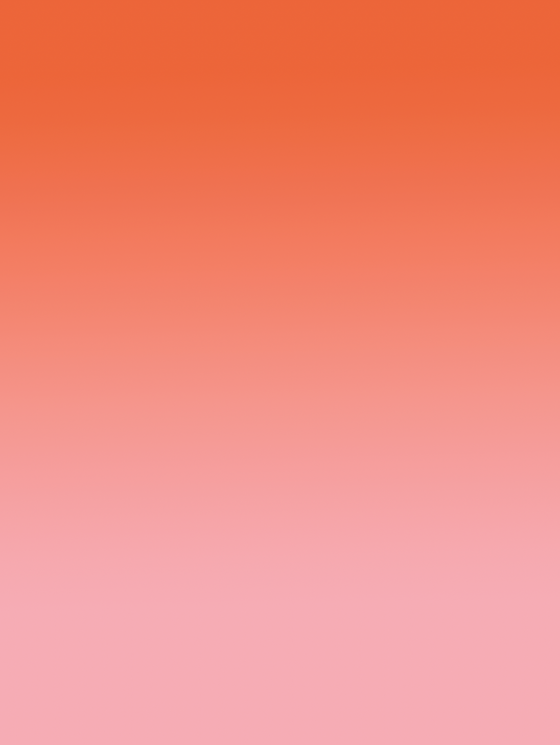 vinyl backdrop of warm orange to cool toned pink soft gradient