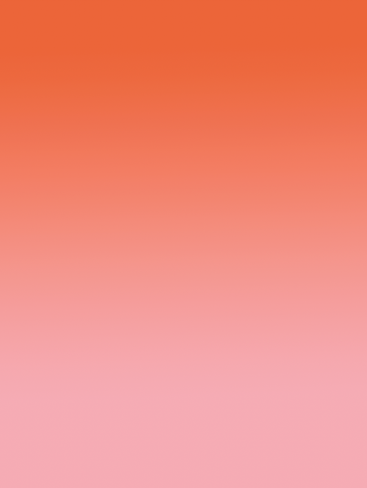 vinyl backdrop of warm orange to cool toned pink soft gradient